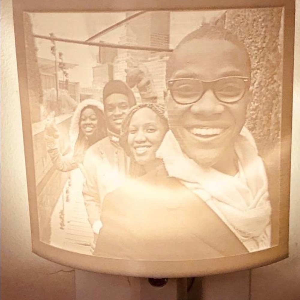 Custom Lithophane Photo 3D Printed Night Light